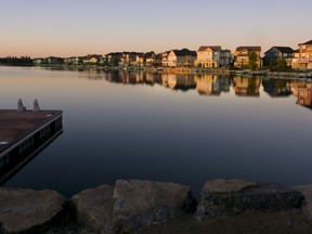 The community of Auburn Bay in Calgary's southeast enjoys access lakefront access year-round.