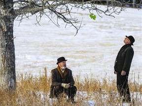 Chris Hunt and Andy Curtis in Black Radish Theatre's Waiting for Godot. Courtesy, Hugh Short