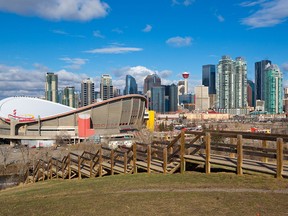 The Calgary skyline was photographed on April 1, 2019. Both the UCP and NDP are targeting key Calgary ridings in the provincial election campaign.