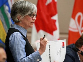 City councillor Druh Farrell was photographed during a Calgary council session on Monday April 1, 2019. Gavin Young/Postmedia