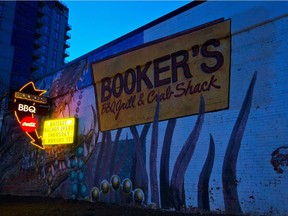 Bookers BBQ Grill & Crab Shack in Calgary was photographed at dusk on Tuesday April 2, 2019.  Gavin Young/Postmedia