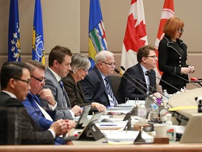 Calgary city council during a council session on April 8, 2019.