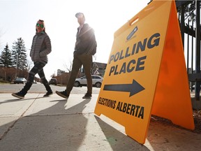 Voters in the Calgary-Mountainview riding vote at Crescent Heights High School soon after the polls opened on election day, Tuesday April 16, 2019. Gavin Young/Postmedia