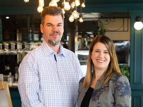 Nils Kuenz and Michelle Kuenz-Malec, co-owners of Cravings Market Restaurant, Office Gourmet and Flavours Catering. Supplied photo, for David Parker column. April 2019