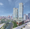 Rendering of a proposed multi-residential tower development in the Beltline.