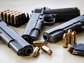 File image of handguns.