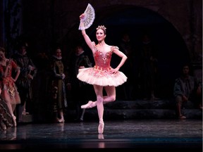 Alberta Ballet principal dancer Hayna Gutierrez, seen here in Don Quixote, is retiring. Courtesy Paul McGrath