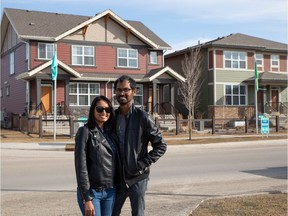 Tracy Gyan and Darren Siewnarine bought a paired home by Hopewell Residential in Mahogany.