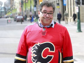 With video screens, food trucks and giveaways, Mayor Naheed Nenshi said the city-sponsored events will have a more “family friendly” feel compared to rowdier revellers on the Red Mile. A giant Canadian flag moves across the crowd over top of the Flames bench during the national anthem during NHL playoff game 4 action between the Calgary Flames and Anaheim Ducks in Calgary, Alta on Wednesday April 19, 2017.