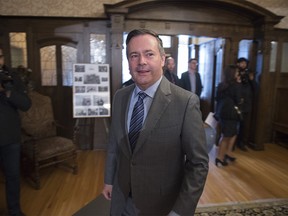 Premier Rachel Notley and Premier-designate Jason Kenney met to discuss transition between governments on April 18, 2019 at Government House in Edmonton.  Photo by Shaughn Butts / Postmedia