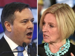 UCP Leader Jason Kenney and NDP Leader Rachel Notley in a Postmedia file photo.