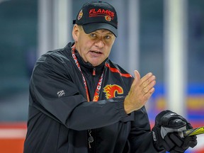 Calgary Flames head coach Bill Peters