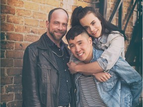 Jerod Blake, Roel Suasin and Sophia Lauchlin Hirt in Ciompany of Rogues' The West End.