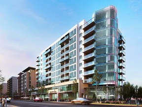 An artist's rendering of the exterior of the Theodore, by Graywood Developments, in Kensington.