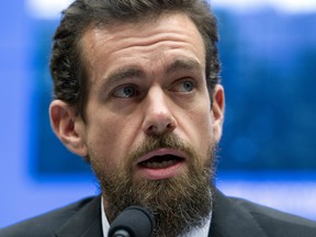 Twitter CEO Jack Dorsey testifies on Capitol Hill in Washington. President Donald Trump says he had a “great meeting” on April 23, 2019 with Dorsey after bashing the company profusely earlier in the day.