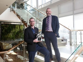 Brookfield Residential's multi-family homes director Ryan Moon and vice-president of Calgary homes Chris Richer.