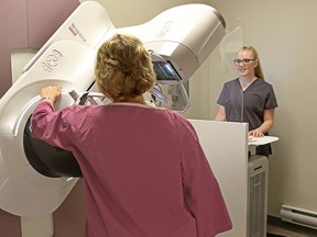 The GE Senographe Pristina Dueta mammography system at Mayfair Diagnostics offers more comfortable breast cancer screening.
