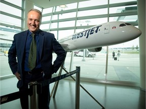WestJet CEO Ed Sims at the WestJet Campus corporate headquarters in Calgary, Ab., on Tuesday April 23, 2019. Mike Drew/Postmedia