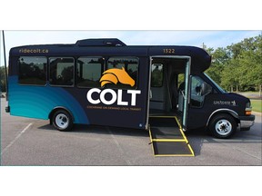 The Town of Cochrane will launch its fully on-demand COLT bus service in fall 2019. The service will be operated under contract by Southland Transportation. Supplied photo.