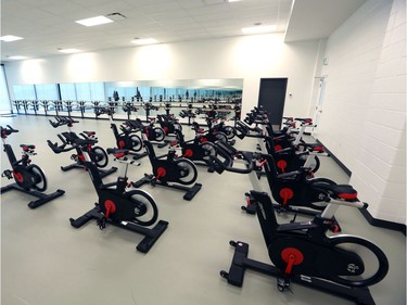 One of the exercise rooms in the fitness centre at the Tsuut'ina Seven Chiefs Sportsplex and Chief Jim Starlight Centre was unveiled for Calgary media on Tuesday May 21, 2019. Gavin Young/Postmedia