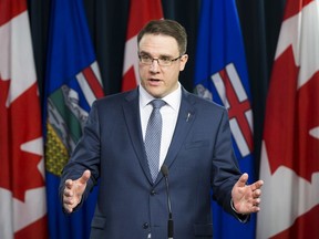 As wildfires in Alberta rage above the five-year average, Environment Minister Jason Nixon said his government is not in climate change crisis mode on Tuesday, May 21, 2019, in Edmonton.