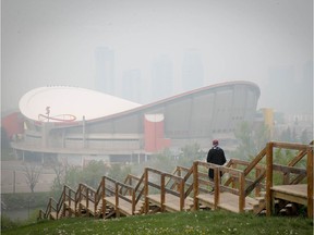 In May, smoke filled the city skyline from wildfires burning in northern Alberta.