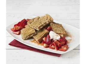 Browned Butter Blondie with Macerated Strawberries for ATCO Blue Flame Kitchen for May 29, 2019; image supplied by ATCO Blue Flame Kitchen