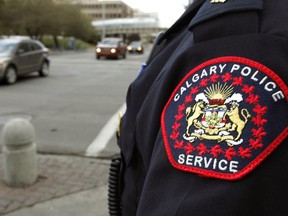 File photo of a Calgary police badge.