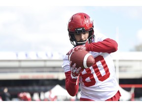 CALGARY, AB - MAY 16, 2019: Calgary Stampeders -Colton Hunchak-Rookie Training Camp at McMahon Stadium on Thursday. (Photo by Candice Ward/Calgary Stampeders)