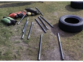 Exercise equipment stolen from the Warrior Packs Fitness storage site next to Woodcliff United Church in Wildwood.