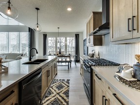 The kitchen in the Homes by Avi grand prize for the Children's Hospital Lottery, located in Walden.