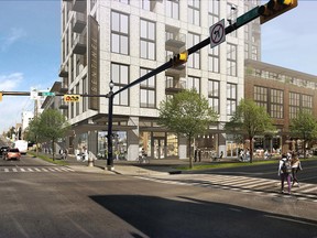 Renderings for a proposed development by Arlington Group at the corner of 17th Avenue and 14th Street S.W.