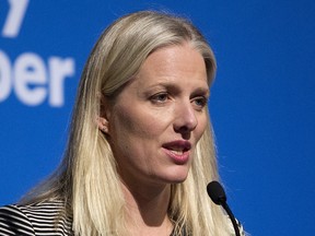 Minister of Environment and Climate Change Catherine McKenna speaks in Calgary on March 9, 2017.