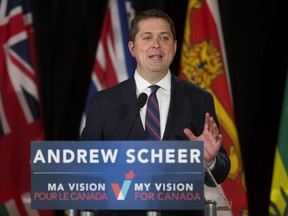 Conservative Leader Andrew Scheer delivers a speech called "A Closer and Freer Federation" at The Royal Glenora Club, 11160 River Valley Road Northwest., in Edmonton Tuesday June 4, 2019.