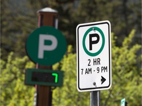 Parking signs in Banff were photographed on Wednesday, June 12, 2019. Gavin Young/Postmedia