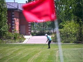 A golfer plays on the Richmond Green golf course on Wednesday, June 12, 2019. The City is considering closing the course as a cost saving measure.