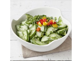 Cucumber Salad for ATCO Blue Flame Kitchen for July 3, 2019; image supplied by ATCO Blue Flame Kitchen