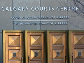 The exterior of the Calgary Courts Centre.