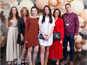 Looking fashionably fabulous at  PARKSHOW 2019 are, from left: Isobel Hawker with Brightside by ATB;  Tianna Sperling, senior marketing manager, Brightside by ATB; Christie Goss; Katherine Johnsen; ATB's Amber Busby; and Dustin Paisley, Local Laundry co-founder. Brightside by ATB was the title sponsor of the event. Courtesy, Rick Halbert
