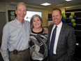 Pictured, from left, at the 20th anniversary celebration of the Prostate Cancer Centre June 12 are co-founder and renowned urologist Dr. Bryan Donnelly, PCC executive director Pam Heard and PCC board chair, Bennett Jones' Jon Truswell.