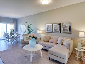 The Brooks, a paired home by Cedarglen Homes in Seton, features an open-concept design and nine-foot ceilings.