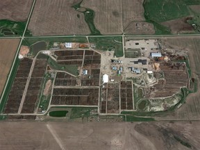 Google Maps view of Thorlakson Nature's Call operations east of Airdrie.