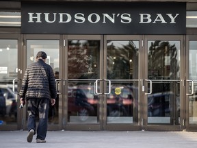 Same-store sales at Hudson Bay stores tumbled 4.3 per cent in the quarter.