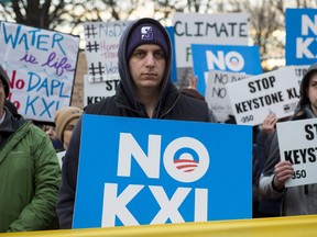 Keystone XL pipeline protestors in Washington, D.C. in January 2017.