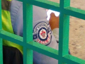 A photo posted to Twitter shows the Jet logo pasted on the sleeve of a South African security uniform.