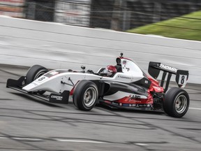 Parker Thompson drove to two third-place finishes in a Road to Indy series stop in Wisconsin.