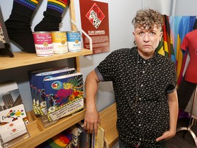 Parker Chapple. Executive Director of Pride Calgary is pictured in their head office along 12th Ave. SW. Thursday, June 6, 2019. Brendan Miller/Postmedia
