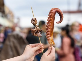 Pictured is Octo-Lolly, left, and Octo-Leg from The Catch at Stampede grounds on Saturday, July 6, 2019. Azin Ghaffari/Postmedia Calgary