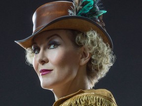 Canadian actress Onalea Gilbertson is the ringmaster of the Stampede Grandstand Show.