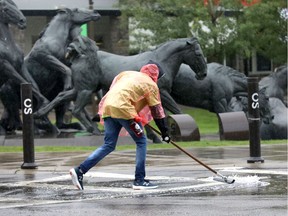 The rain didn't damper fair goers during  Sneak a Peek at the Calgary Stampede in Calgary on Thursday, July 4, 2019.